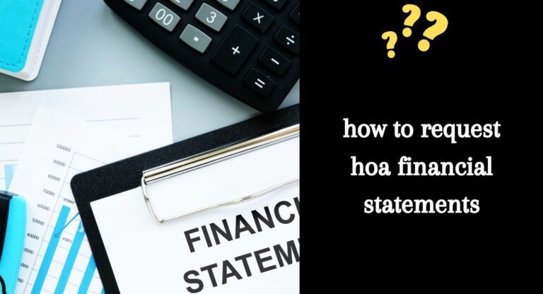 how to request hoa financial statements